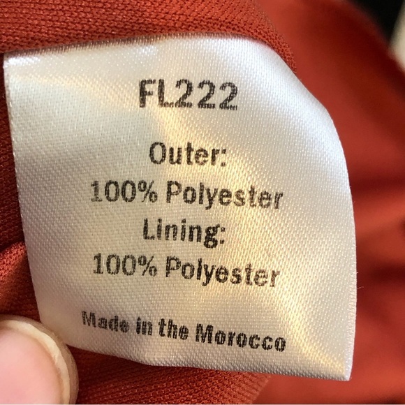 ASOS Twisted Wunder Frill Waist Detail Hexagon Printed Maxi Dress in Rust - Picture 13 of 16